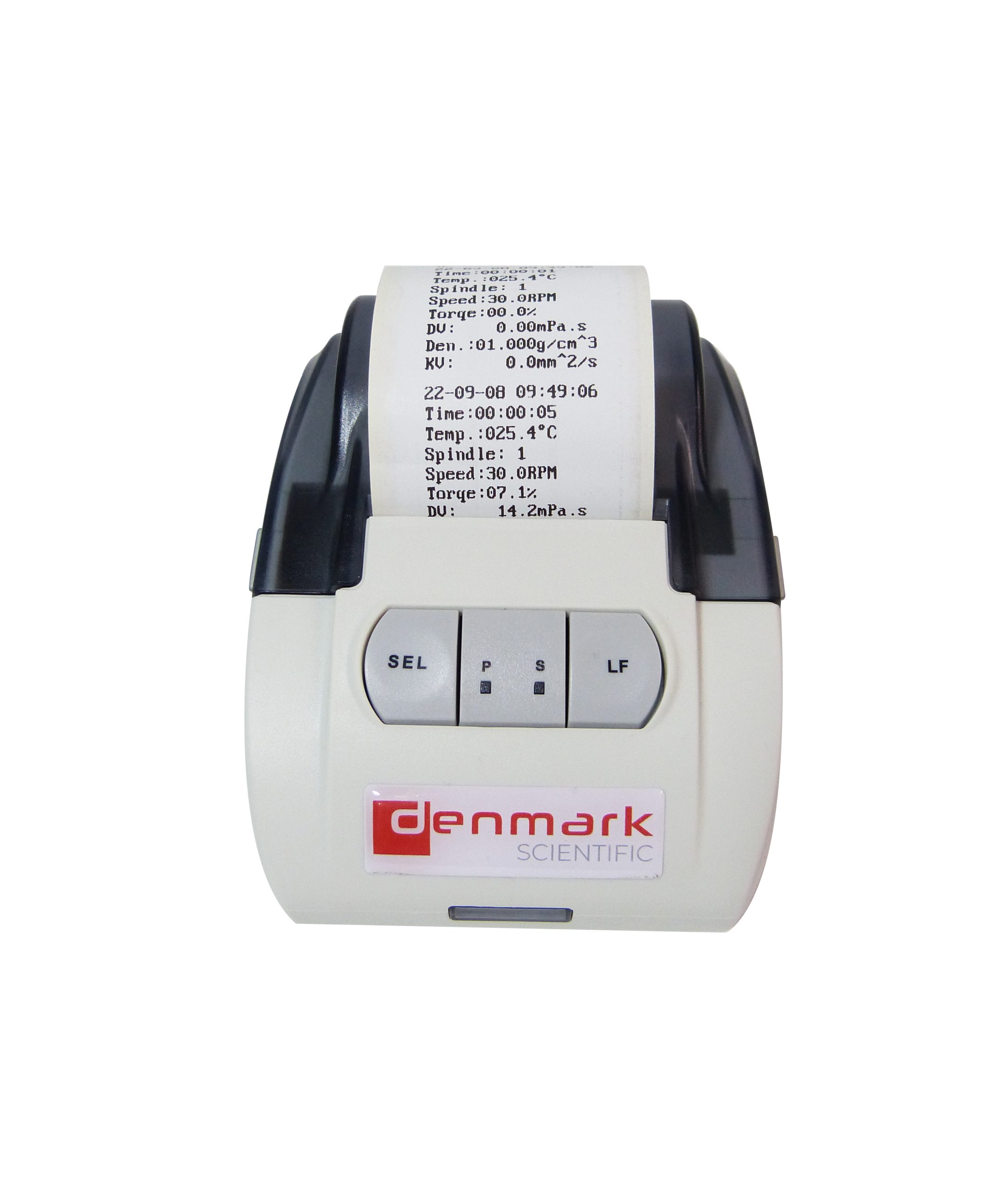 Microimpresora para viscosímetro