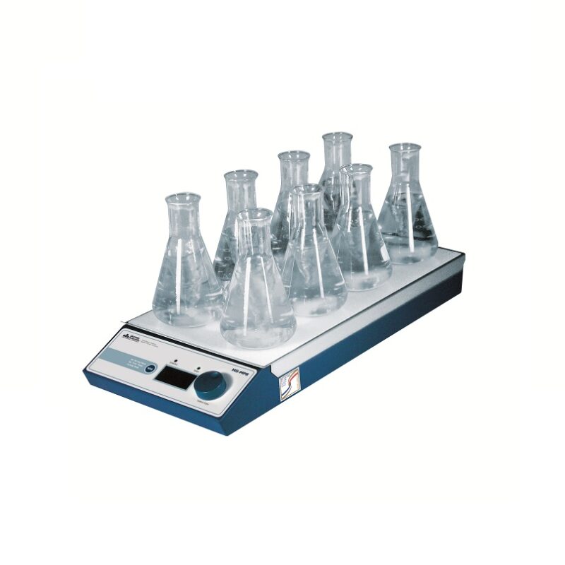Agitador magnético ocho puestos de 80 - 1200 rpm