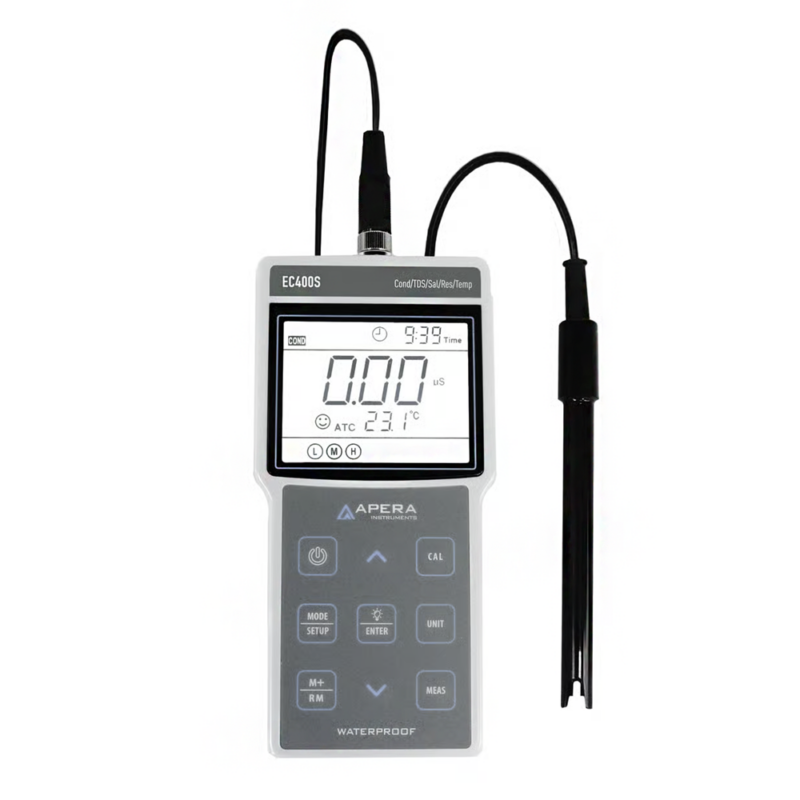 Kit de medidor portátil de conductividad/TDS/salinidad/resistividad EC400S