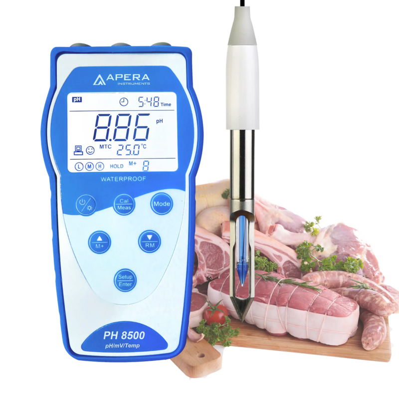 PHmetro para carnes con registrador de datos PH8500-MT