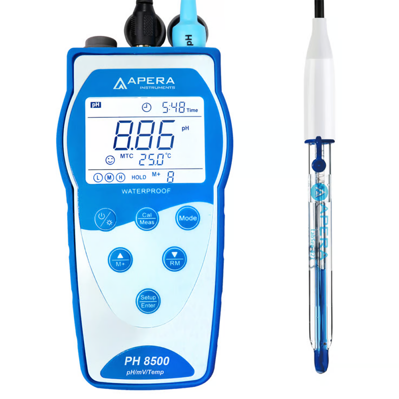 PHmetro para lácteos y líquidos con almacenamiento de datos PH8500-DP