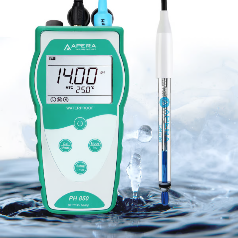 PHmetro para soluciones cáusticas y alta temperatura PH850-HT