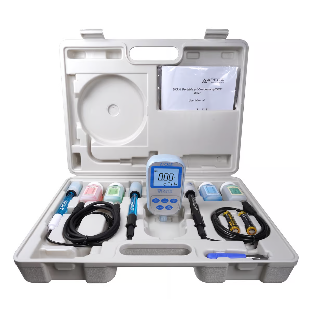 Medidor portátil de pH/ORP/Conductividad (CE)/TDS/Salinidad/Resistividad SX731 - Imagen 3