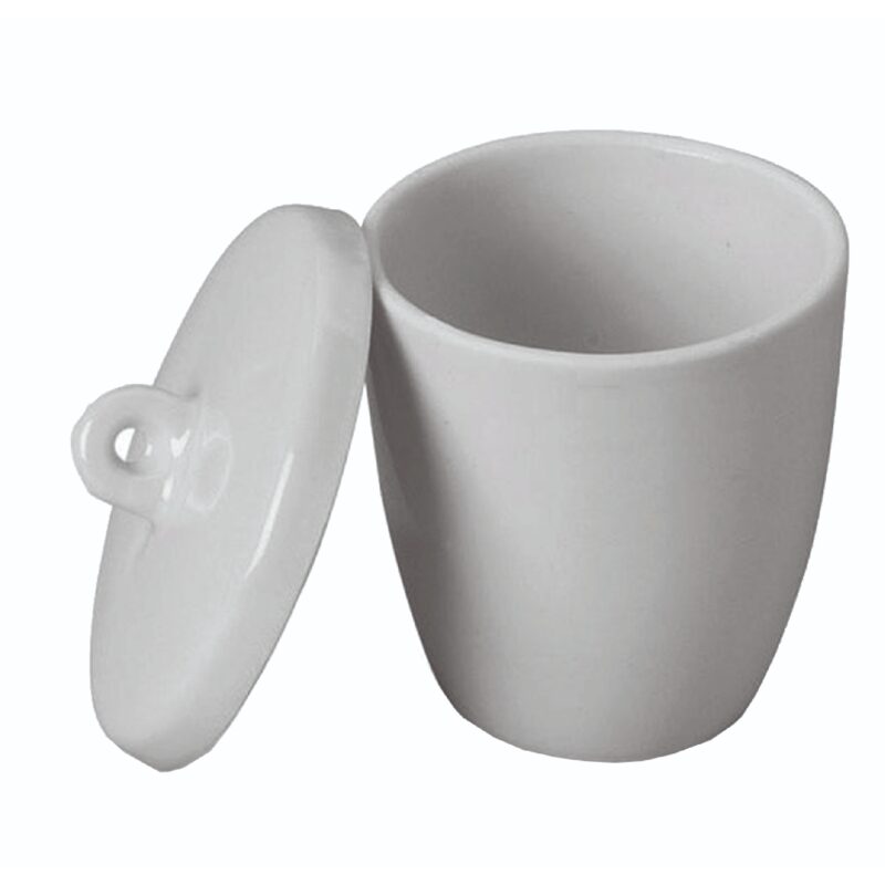 Crisoles en porcelana forma mediana con tapa 25 x 21mm 5mL