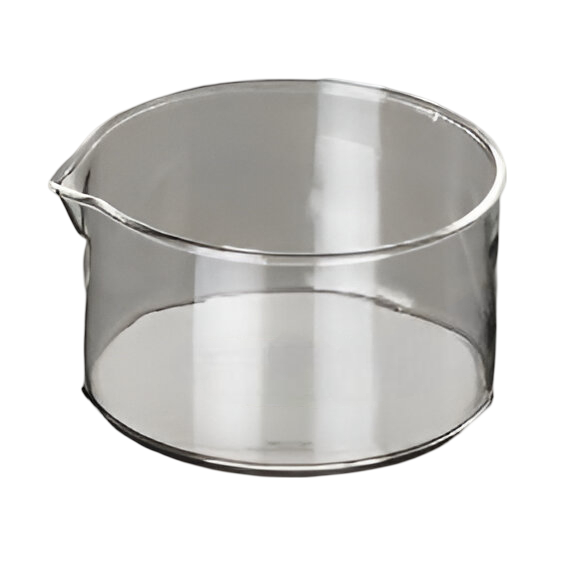 Cristalizador de vidrio fondo plano con pico 120 x 60mm 170mL