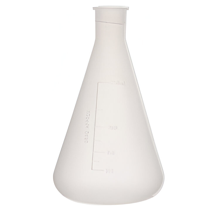 Erlenmeyer boca angosta graduado plástico 250mL