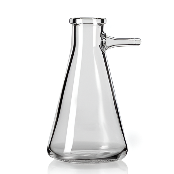 Erlenmeyer para vacío en vidrio claro 1000mL