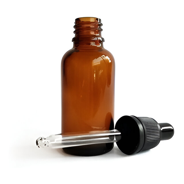 Frascos en vidrio gotero con chupa vidrio ámbar 100mL