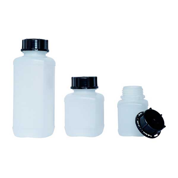 Frascos en plástico cuadrado con tapa boca ancha 1000mL Vitlab