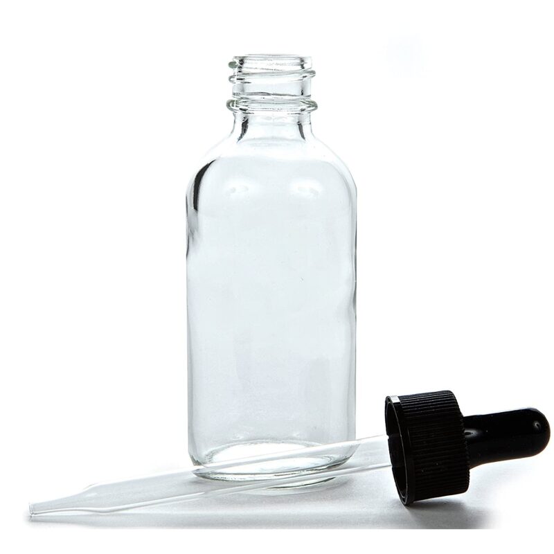 Frascos en vidrio gotero con chupa vidrio claro 30mL