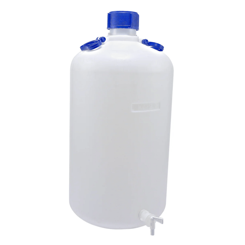 Garrafa / Garrafón plástico redondo con llave(HDPE) 10Lt