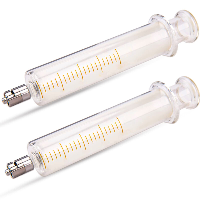 Jeringas de vidrio punta luer lock (Metálica) 100mL