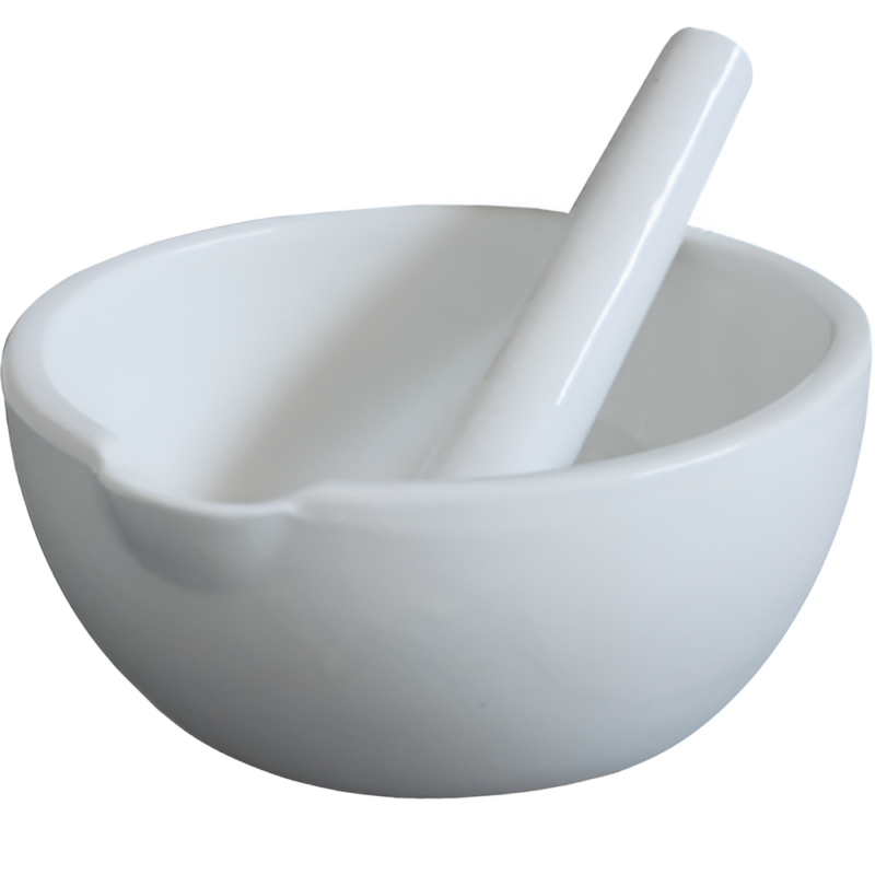 Mortero de porcelana con pistilo 125mm Jipo