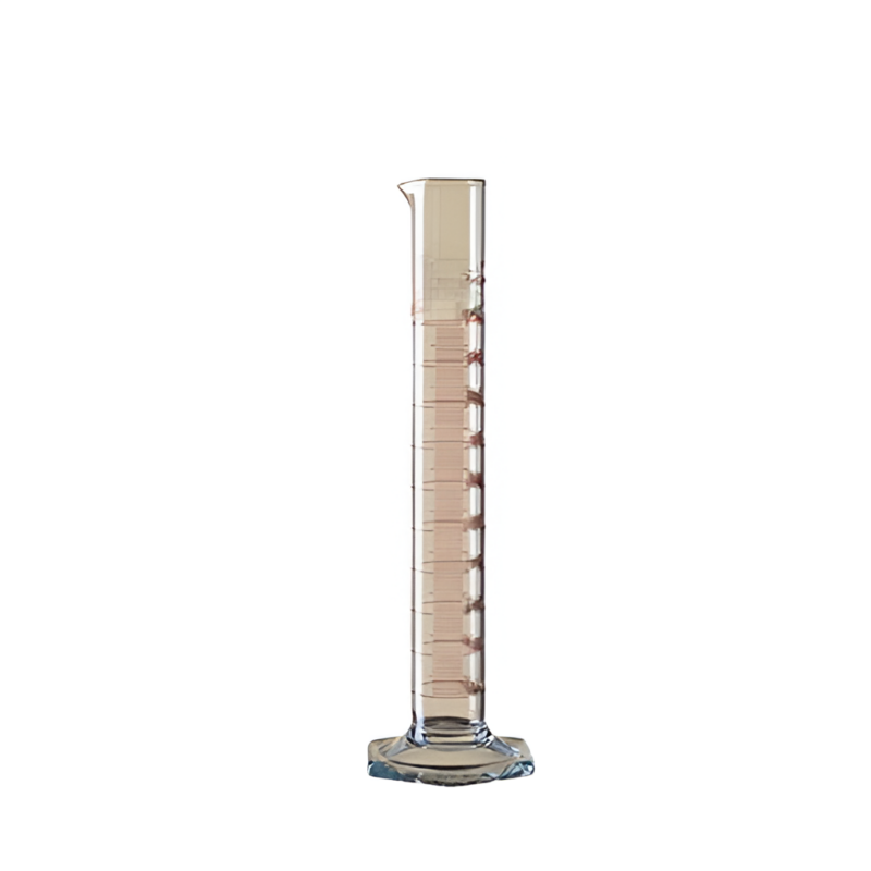 Probeta en vidrio graduada base hexagonal certificado fabrica por lote 1000mL LMS