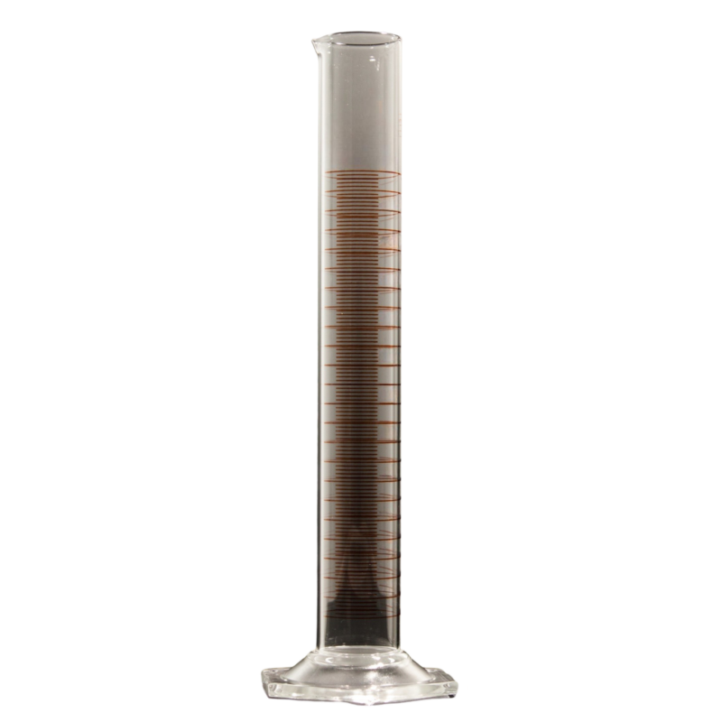 Probeta en vidrio graduada base hexagonal clase A 50mL Normax