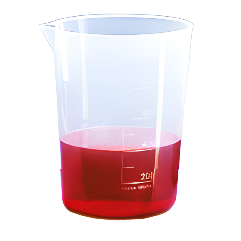 Vasos de precipitación en plastico  graduación alto relieve forma baja 50mL
