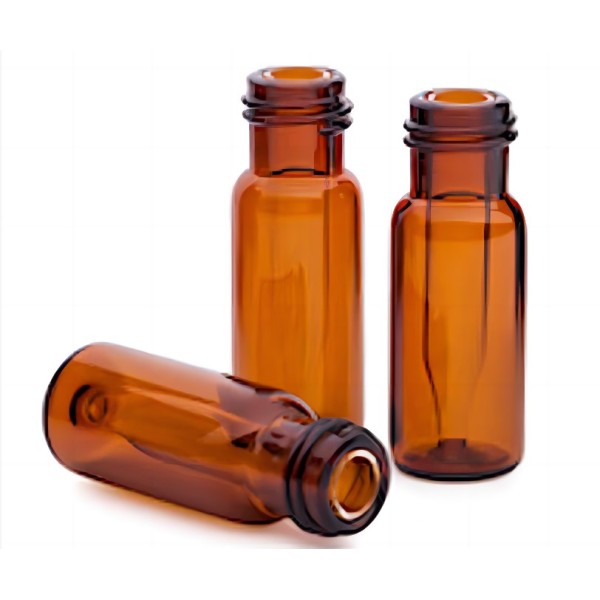 Viales de 2mL 9-425 ND9 12 x 32mm vidrio ambar 9-425 cuello de rosca con rotulo y graduado