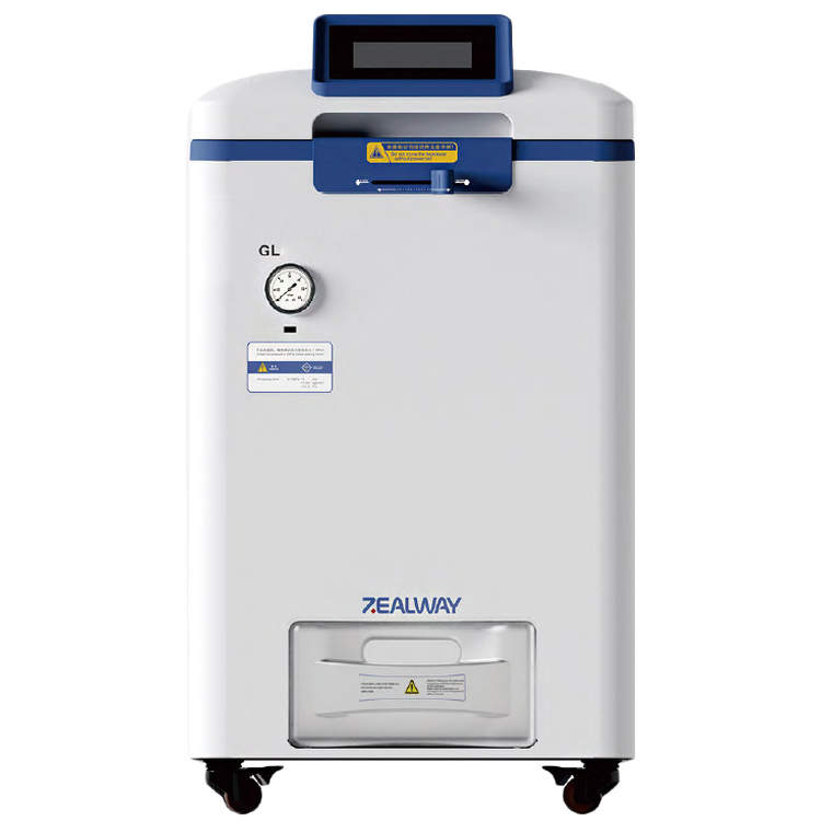 Autoclave vertical con llenado automático de agua + pantalla LCD táctil de 110L con puerto USB para descarga de datos