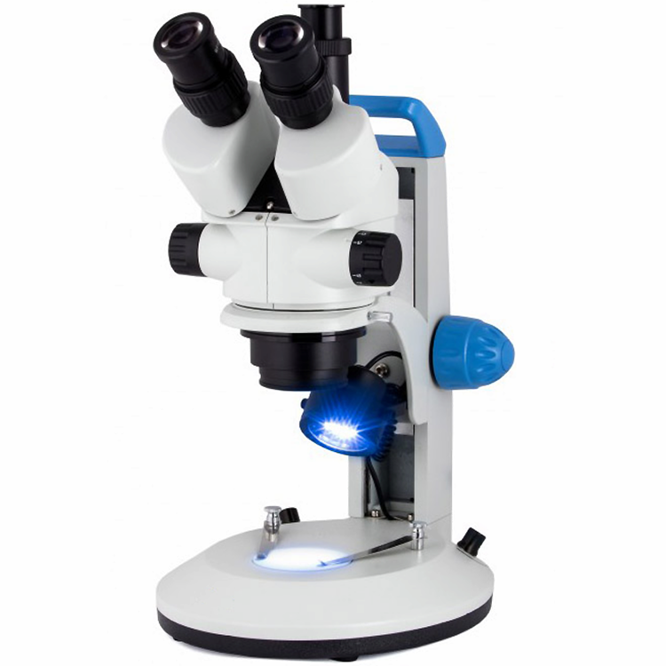 Estereomicroscopio trinocular tipo greenough