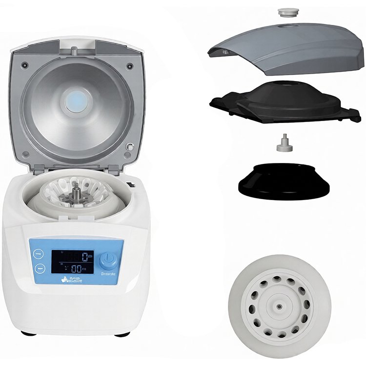 Microcentrifugas max. 13.500rpm + microrotor de ángulo fijo de PP autoclavable de 12 posiciones - Imagen 2