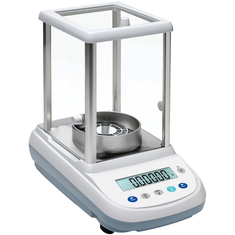 Balanza analítica con pantalla LCD y calibración interna de 102/210g x 0.01/0.1mg