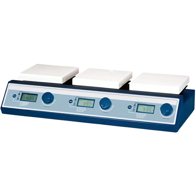 Agitador con placa calefactora Multi de 3 posiciones SMHS-3 230V
