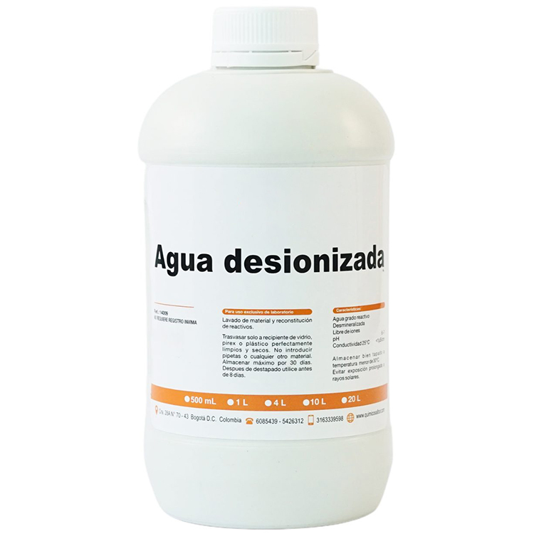 Agua desionizada X 1000mL